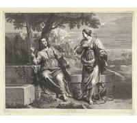 YIMACBJXX Famoso Cuadro en Lienzo Artistica Imagen Lienzo Cristo e la donna samaritana del famoso artista para Decoración de Paredes 60x90cm