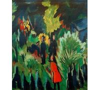 YIMACBJXX Famoso Cuadro en Lienzo Artistica Imagen Lienzo Farbentanz di Ernst Ludwig Kirchner para Decoración de Paredes 60x90cm