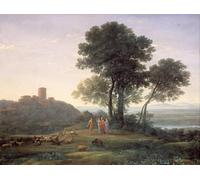 YIMACBJXX Famoso Cuadro en Lienzo Artistica Imagen Lienzo Giacobbe con Labano e le sue figlie di Claude Lorrain para Decoración de Paredes 60x90cm