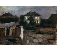 YIMACBJXX Famoso Cuadro en Lienzo Artistica Imagen Lienzo la Tempesta di Edvard Munch para Decoración de Paredes 60x90cm
