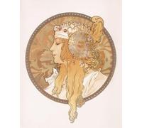 YIMACBJXX Famoso Cuadro en Lienzo Artistica Imagen Lienzo Studio per l'età della saggezza. di Alfonso Mucha para Decoración de Paredes 60x90cm