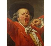 YIMACBJXX Famoso Impresiones de Lienzo Pintura Poster Autoritratto come uomo che sbadiglia di Ducreux para la Decoración del Hogar de la Oficina 60x90cm