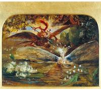 YIMACBJXX Famoso Impresiones de Lienzo Pintura Poster il lago delle fate di John Anster Fitzgerald para la Decoración del Hogar de la Oficina 60x90cm