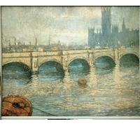 YIMACBJXX Famoso Impresiones de Lienzo Pintura Poster Il ponte sul Tamigi di Claude Monet para la Decoración del Hogar de la Oficina 60x90cm