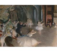 YIMACBJXX Famoso Impresiones de Lienzo Pintura Poster le prove del balletto in scena di Edgar Degas para la Decoración del Hogar de la Oficina 60x90cm