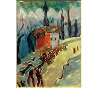 YIMACBJXX Famoso Impresiones de Lienzo Pintura Poster Rimozione del legno in montagna di Marianne Von Werefkin para la Decoración del Hogar de la Oficina 60x90cm
