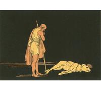 YIMACBJXX Famoso Impresiones de Lienzo Pintura Poster Ulisse e il suo cane di John Flaxman para la Decoración del Hogar de la Oficina 60x90cm