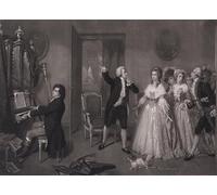 YIMACBJXX Famoso Lienzo Imagen Art Painting Art Cuadro Beethoven nella casa di Mozart di Hugues Merle para Decoraciones del Hogar 60x90cm