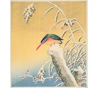 YIMACBJXX Famoso Lienzo Imagen Art Painting Art Cuadro Garzetta sotto la pioggia di Ohara Koson para Decoraciones del Hogar 60x90cm