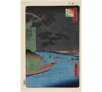 YIMACBJXX Famoso Lienzo Imagen Art Painting Art Cuadro Il del successo e il fiume Ou gashi Asakusa di Utagawa Hiroshige para Decoraciones del Hogar 60x90cm