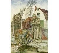 YIMACBJXX Famoso Lienzo Imagen Art Painting Art Cuadro il pesce e l'anello di Arthur Rackham para Decoraciones del Hogar 60x90cm