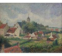 YIMACBJXX Famoso Lienzo Imagen Art Painting Art Cuadro Le Village De Knocke di Camille Jacob Pissarro para Decoraciones del Hogar 60x90cm
