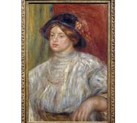 YIMACBJXX Famoso Lienzo Imagen Art Painting Art Cuadro Ritratto di Gabrielle Au Chapeau era l'infermiera di Jean Renoir di Pierre Auguste Renoir para Decoraciones del Hogar 60x90cm