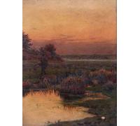 YIMACBJXX Famoso Lienzo Imagen Art Painting Art Cuadro Scena della palude di William H. Piton para Decoraciones del Hogar 60x90cm