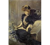 YIMACBJXX Famoso Lienzo Imagen Art Painting Art Cuadro the Visit Elegant Young Woman in Evening Dress by Giovann para Decoraciones del Hogar 60x90cm