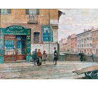 YIMACBJXX Famoso Lienzo Imagen Art Painting Art Cuadro Vista di Milano dal ponte di Porta Vittoria para Decoraciones del Hogar 60x90cm