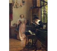 YIMACBJXX Famoso Lienzos Fotos Póster de Lienzo il lettore persistente di Laura Theresa Alma tadema para la Decoración del Hogar del Dormitorio 60x90cm