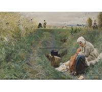 YIMACBJXX Famoso Lienzos Fotos Póster de Lienzo Il nostro pane quotidiano di Anders Leonard Zorn para la Decoración del Hogar del Dormitorio 60x90cm