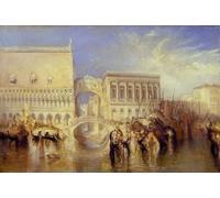 YIMACBJXX Famoso Lienzos Fotos Póster de Lienzo Il ponte dei sospiri di Mallord William Turner para la Decoración del Hogar del Dormitorio 60x90cm