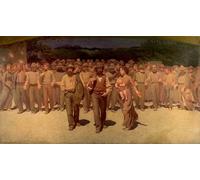 YIMACBJXX Famoso Lienzos Fotos Póster de Lienzo Il Quarto Stato il Quarto Stato di Giuseppe Pellizza Da Volpedo para la Decoración del Hogar del Dormitorio 60x90cm