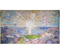 YIMACBJXX Famoso Lienzos Fotos Póster de Lienzo il Sole di Edvard Munch para la Decoración del Hogar del Dormitorio 60x90cm