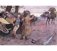 YIMACBJXX Famoso Lienzos Fotos Póster de Lienzo Love to Tuppy Won't You Get Up Behind Drive on Boys di Cecil Charles Windsor Aldin para la Decoración del Hogar del Dormitorio 60x90cm