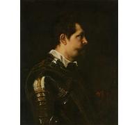 YIMACBJXX Lienzos Fotos Póster de Lienzo Ritratto di un comandante militare Busto di profilo in armatura damascata di Sir Antony Van Dyck para la Decoración del Hogar del Dormitorio 60x90cm