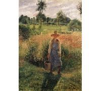 YIMACBJXX Pinturas Famosas Cuadro Arte Pared Pintura Decorativa il giardiniere di Camille Jacob Pissarro para la Decoración de la Sala de Estar 60x90cm