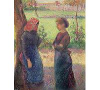 YIMACBJXX Pinturas Famosas Cuadro Arte Pared Pintura Decorativa la chiacchierata di Camille Jacob Pissarro para la Decoración de la Sala de Estar 60x90cm