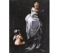 YIMACBJXX Pinturas Famosas Cuadro Arte Pared Pintura Decorativa Preso nella rete di Luis Riccardo Falero para la Decoración de la Sala de Estar 60x90cm