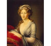 YIMACBJXX Pinturas Famosas Cuadro Arte Pared Pintura Decorativa Ritratto dell'imperatrice Elisabetta Alexeievna di Baden di Elisabeth Louise Vigee Lebrun para la Decoración de la Sala de Estar 60x90cm