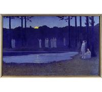 YIMACBJXX Pinturas Famosas Cuadro Arte Pared Pintura Decorativa Simbolismo Canti De Nuit di Alphonse Osbert para la Decoración de la Sala de Estar 60x90cm