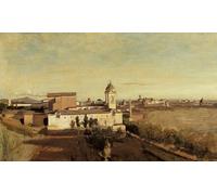 YIMACBJXX Pinturas Famosas Cuadro Arte Pared Pintura Decorativa Trinità Dei Monti Veduta da Villa Medici di Jean baptiste camille Corot para la Decoración de la Sala de Estar 60x90cm