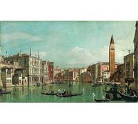 YIMACBJXX Pinturas Famosas Cuadro en Lienzo Artistica Imagen Lienzo il CanalVenezia guardando a sud-est con il Campo della Carità a destra di Antonio Canal para Decoración de Paredes 60x90cm