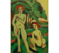 YIMACBJXX Pinturas Famosas Cuadro en Lienzo Artistica Imagen Lienzo Il sorgere della luna sulla Stafelalp di Ernst Ludwig Kirchner para Decoración de Paredes 60x90cm