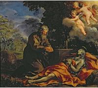 YIMACBJXX Pinturas Famosas Cuadro en Lienzo Artistica Imagen Lienzo La Morte di Santa Maria Egiziaca di Pietro Da Cortona para Decoración de Paredes 60x90cm