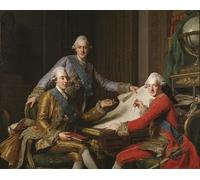 YIMACBJXX Pinturas Famosas Cuadro en Lienzo Artistica Imagen Lienzo Re Gustavo III di Svezia e i suoi fratelli di Alexander Roslin para Decoración de Paredes 60x90cm