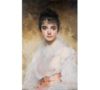 YIMACBJXX Pinturas Famosas Cuadro en Lienzo Artistica Imagen Lienzo Ritratto di giovane donna di Charles Joshua Chaplin para Decoración de Paredes 60x90cm