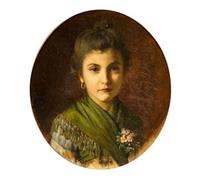 YIMACBJXX Pinturas Famosas Cuadro en Lienzo Artistica Imagen Lienzo Ritratto di una giovane donna - Adolf Echtler para Decoración de Paredes 60x90cm