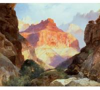 YIMACBJXX Pinturas Famosas Cuadro en Lienzo Artistica Imagen Lienzo Sotto il muro rosso Grand Canyon Arizona di Moran para Decoración de Paredes 60x90cm