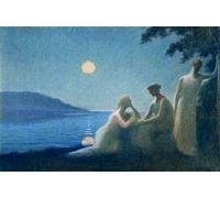 YIMACBJXX Pinturas Famosas Cuadro en Lienzo Artistica Imagen Lienzo Sous Un Rayon De Lune Alphonse Osbert para Decoración de Paredes 60x90cm