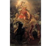 YIMACBJXX Pinturas Famosas Cuadro en Lienzo Artistica Imagen Lienzo Thors Lotta Con I Giganti Di Mårten Eskil Winge para Decoración de Paredes 60x90cm