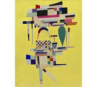 YIMACBJXX Pinturas Famosas Impresiones de Lienzo Pintura Poster il dipinto giallo di Vasilij Kandinskij para la Decoración del Hogar de la Oficina 60x90cm