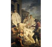 YIMACBJXX Pinturas Famosas Impresiones de Lienzo Pintura Poster il Miracolo di San Benedetto di Pierre Subleyras para la Decoración del Hogar de la Oficina 60x90cm