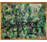 YIMACBJXX Pinturas Famosas Impresiones de Lienzo Pintura Poster il ponte sullo stagno di Paul Cézanne para la Decoración del Hogar de la Oficina 60x90cm