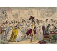 YIMACBJXX Pinturas Famosas Impresiones de Lienzo Pintura Poster Il tempo della festa serale di Carlo II Laeech para la Decoración del Hogar de la Oficina 60x90cm