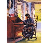 YIMACBJXX Pinturas Famosas Impresiones de Lienzo Pintura Poster La risposta difficile di Guy Rose para la Decoración del Hogar de la Oficina 60x90cm