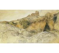 YIMACBJXX Pinturas Famosas Impresiones de Lienzo Pintura Poster Marstrand Castle Marstrands Fastning di Carl Larsson para la Decoración del Hogar de la Oficina 60x90cm