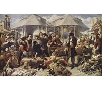 YIMACBJXX Pinturas Famosas Impresiones de Lienzo Pintura Poster Peter the Great At Dockyard London di Daniel Dopo Maclise para la Decoración del Hogar de la Oficina 60x90cm