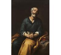 YIMACBJXX Pinturas Famosas Impresiones de Lienzo Pintura Poster San Pietro in lacrime di Bartolomé Esteban Murillo para la Decoración del Hogar de la Oficina 60x90cm